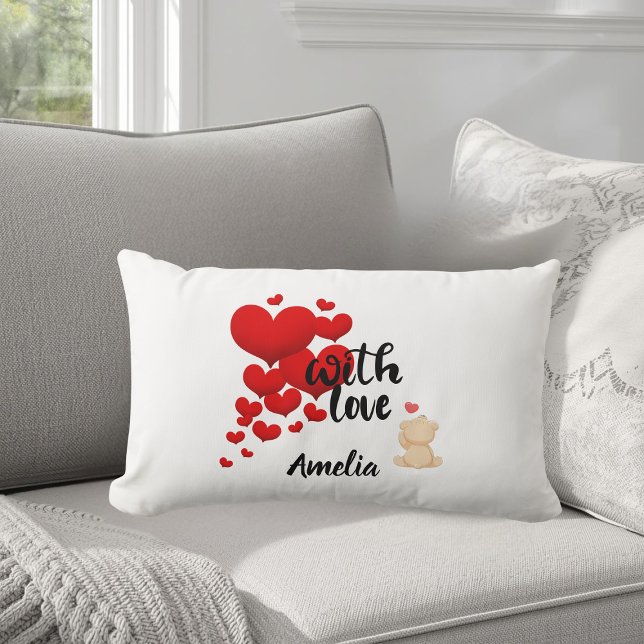 Cojín Lumbar With Love Personalized Throw Pillow (Subido por el creador)