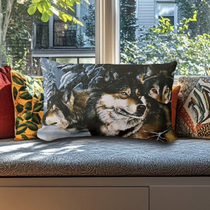 Cojín Lumbar Wolf Pack Winter