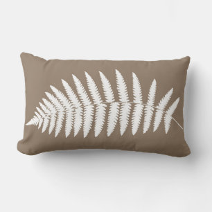 Cojín Lumbar Woodland Fern 2, Taupe Tan y White