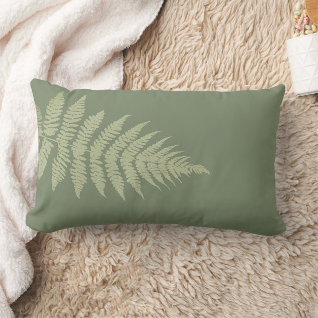 Cojín Lumbar Woodland Fern Leves Personalizado Colores de fondo (Manta)