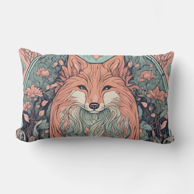 Cojín Lumbar Woodland Fox D11 encantada (Anverso)