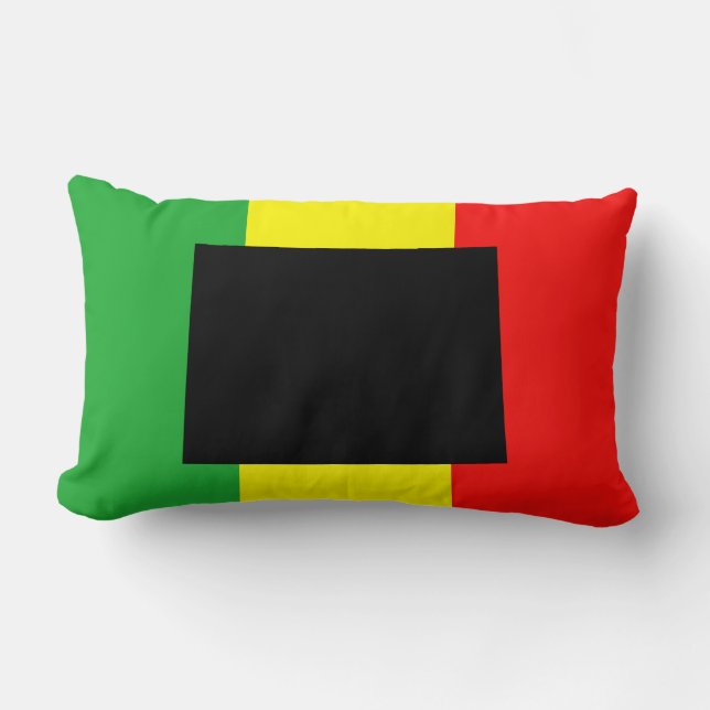 Cojín Lumbar Wyoming con Colores Rasta (Anverso)