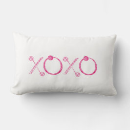 Cojín Lumbar xoxo Valentine Plaid Lumbar Pillow
