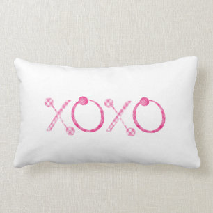 Cojín Lumbar xoxo Valentine Plaid Lumbar Pillow