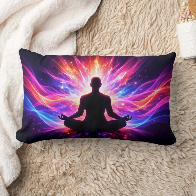 Cojín Lumbar Yoga Chakra Meditation Cushion Colorful Art (Manta)