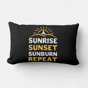 Cojín Lumbar Yoga Lover   Yoga Sunrise Sunset Sunburn Repeat