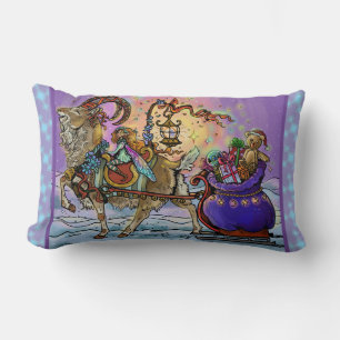 Cojín Lumbar Yule Goat Holiday Magic