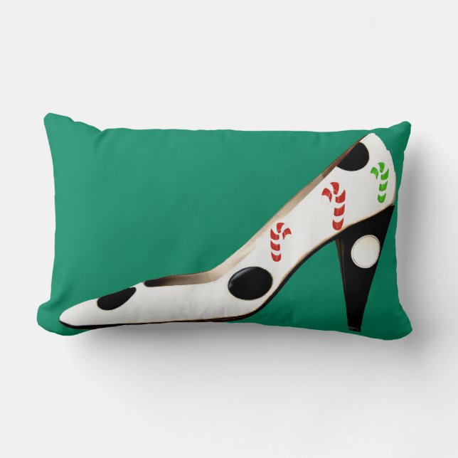 Cojín Lumbar Zapatos del navidad de Papá Noel (Anverso)