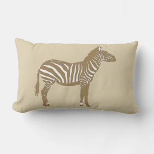 Cojín Lumbar Zebra - Taupe Tan y Blanco