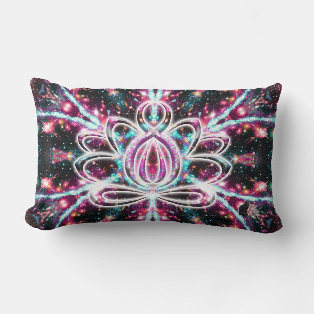 Cojín Lumbar Zen Lotus Fosforescente (Anverso)