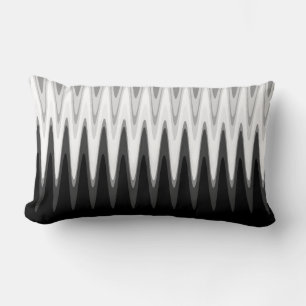 Cojín Lumbar Zig Zag Black Gray Pattern