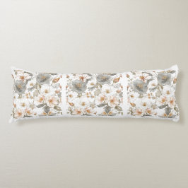 Cojín Luxury, Elegant, Gold Grey Flowers Pattern 