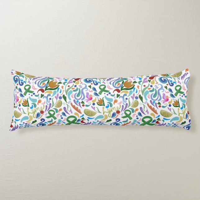 Cojín Lyme Lime Cardiopatía Concienciación sobre el coji (Anverso)