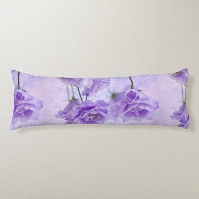 Cojín Macro morada de Campanella flor (Anverso)