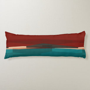 Cojín Madera y turquesa