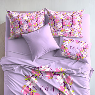 Cojín Magnolia floreciente, Funda de almohada estándar
