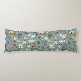 Cojín Magnolia Grove with Owls in Duck egg blue