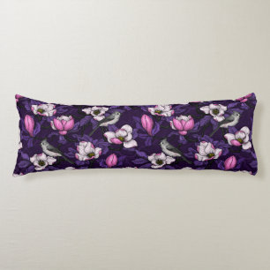 Cojín Magnolia y pájaro del titmouse 4