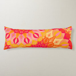 Cojín Mandalas superpuestos naranja rosa amarillo