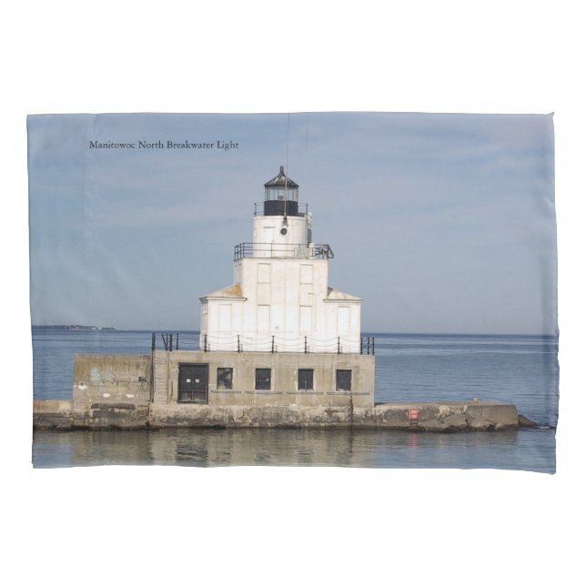 Cojín Manitowoc North Breakwater funda de almohada liger (Anverso)