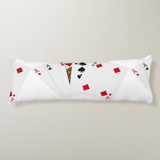 Cojín Manos de póquer - Un par - As (Anverso)