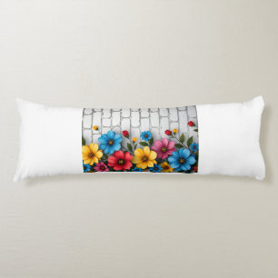 Cojín Manta Sherpa de pared de ladrillo floral