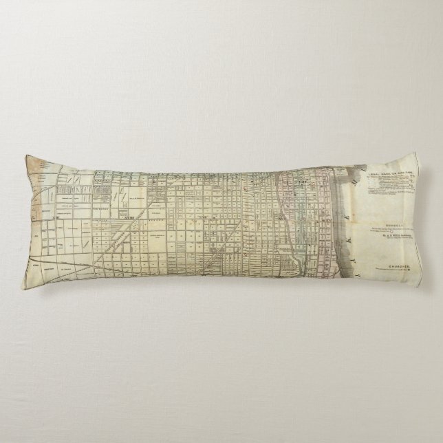 Cojín Mapa de Chicago (Anverso)