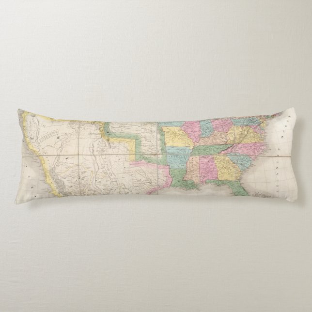 Cojín Mapa de los Estados Unidos de Norteamérica (Anverso)