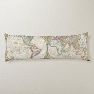 Cojín Mapa de viaje mundial geografía antigua vintage
