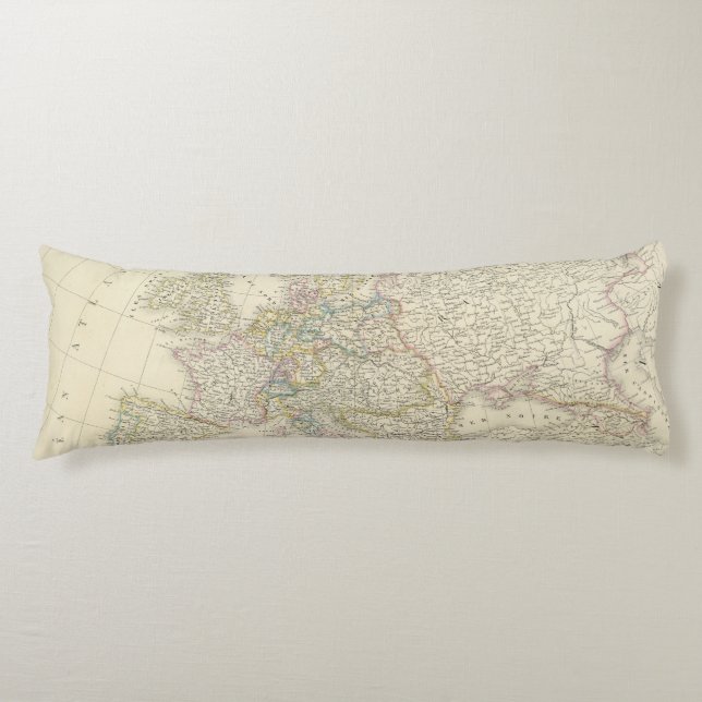 Cojín Mapa del atlas de Europa (Anverso)