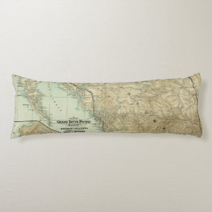 Cojín Mapa del ferrocarril magnífico del Pacífico del