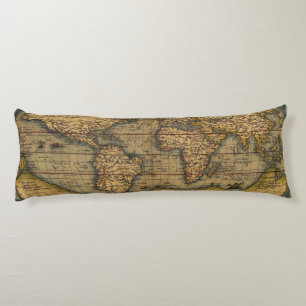 Cojín Mapa del Mundo de Ortelius 1570: Cartografía Antig