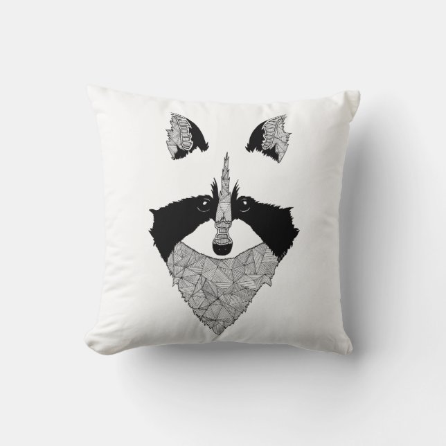 Cojín mapache raccoon (Anverso)