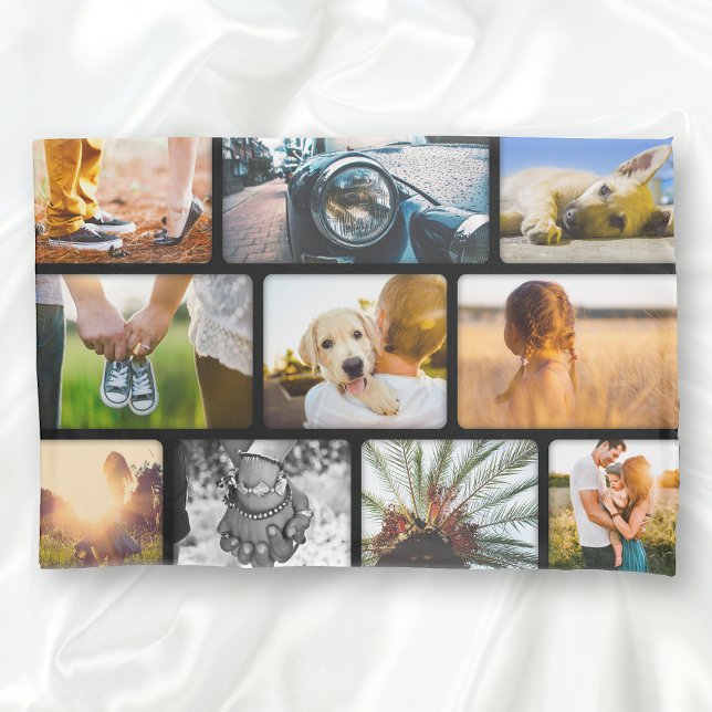 Cojín Marco negro de plantilla Funda de almohada fotográ (Subido por el creador)