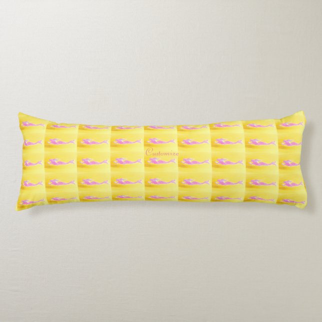 Cojín marimacho rosa de natación amarillo (Anverso)