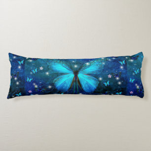 Cojín Mariposa azul elegante