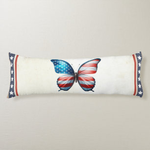Cojín Mariposa de Estados Unidos/patriota 4 de julio