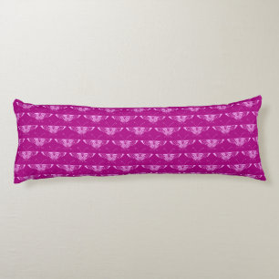 Cojín Mariposa Deco estilizada - magenta y rosa