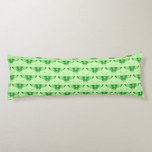 Cojín Mariposa estilizada Art Deco - verde esmeralda