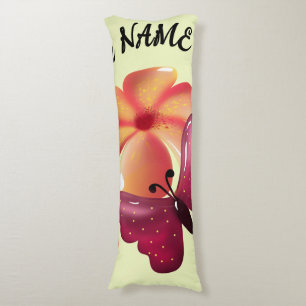 Cojín Mariposa floral personalizada y personalizada