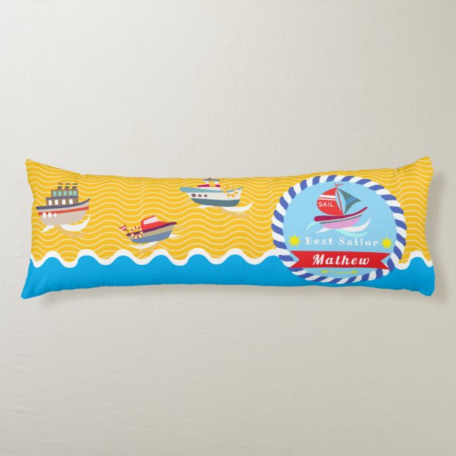 Cojín Mejor Naranja azul marino (Anverso)