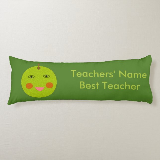 Cojín Mejor profesor feliz Personalizado de Apple Pillow (Anverso)