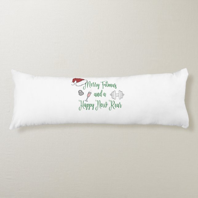 Cojín Merry Fitmas y un nuevo trasero feliz (Anverso)