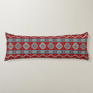 Cojín Mesas del Suroeste Turquesa y Rojo