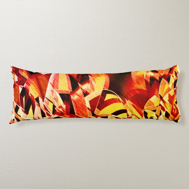 Cojín Mezcla amarillenta con rojo oscuro, fuerte y estra (Anverso)