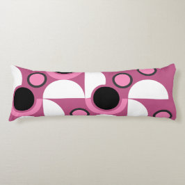 Cojín MidCentury Moderno rosa, negro y gris