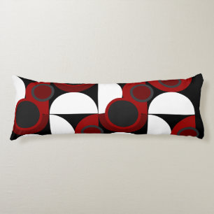 Cojín MidCentury Rojo moderno, negro y gris