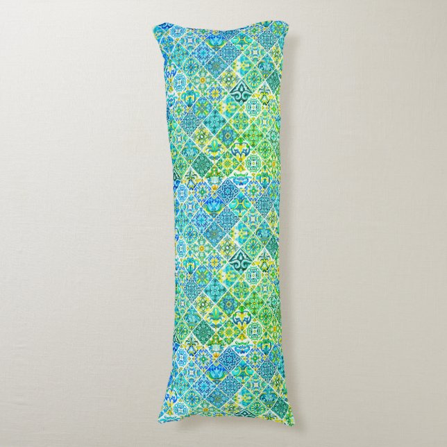 Cojín Minería acuática mexicana Baldosas sicilianas medi (Frente vertical)