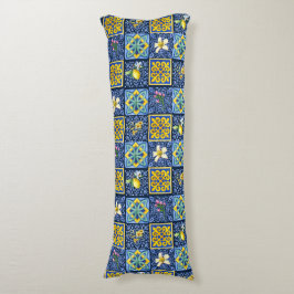 Cojín Moda Azul verde azulado Cítrico Siciliano Mediterr