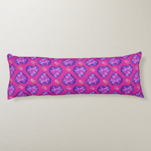 Cojín Moda Corazones magenta y flores Pillow corporal